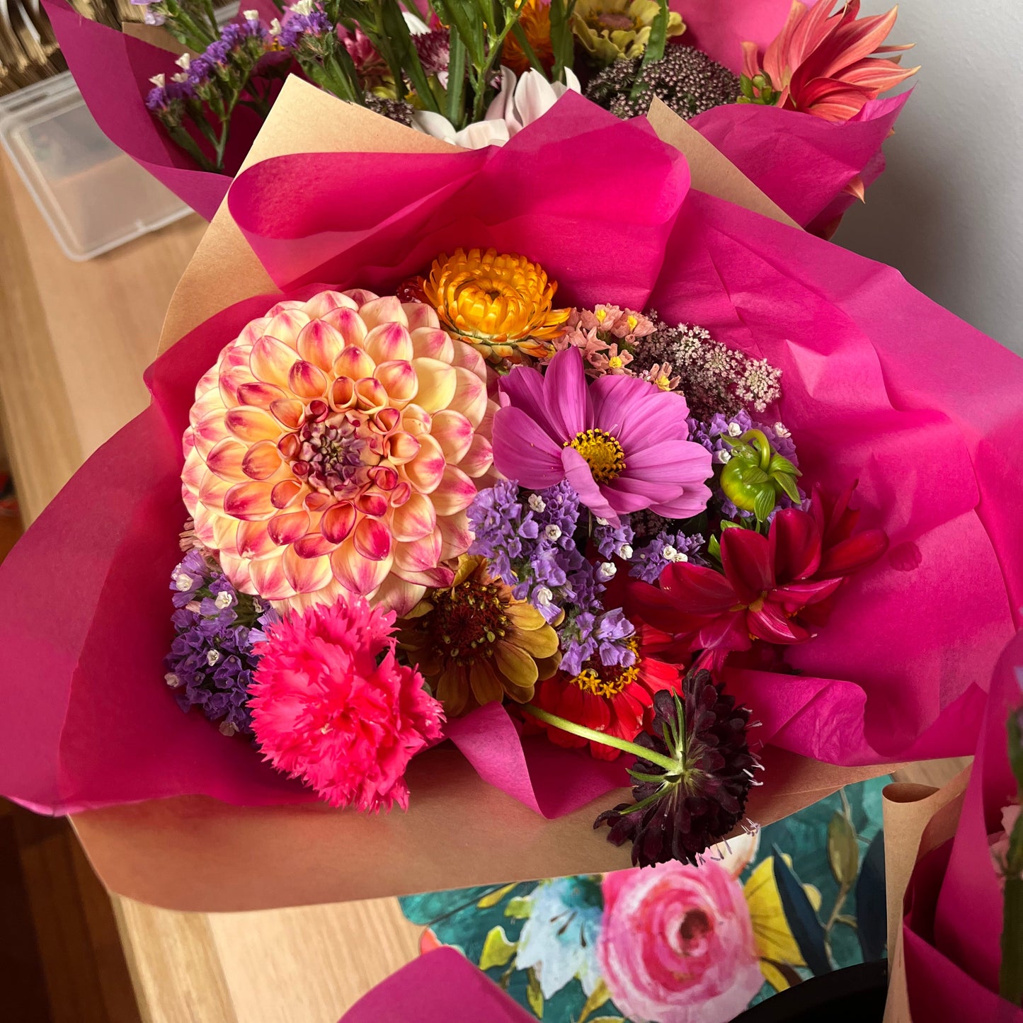 Wrapped Seasonal Arrangement