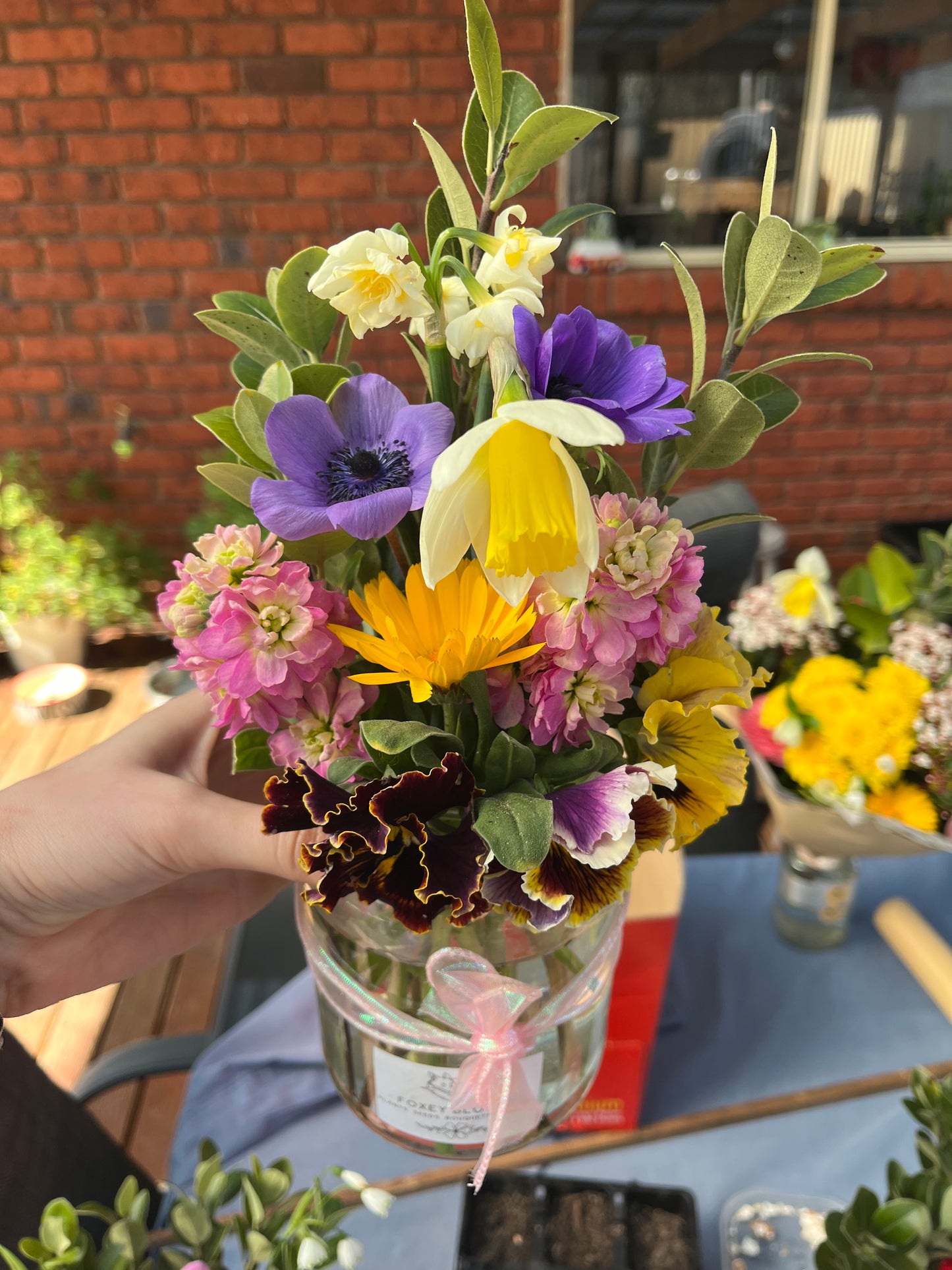 Seasonal Posie Jar