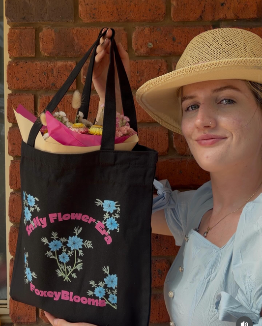 Nigella In My Flower Era Tote Bag ( Hand Drawn Design)