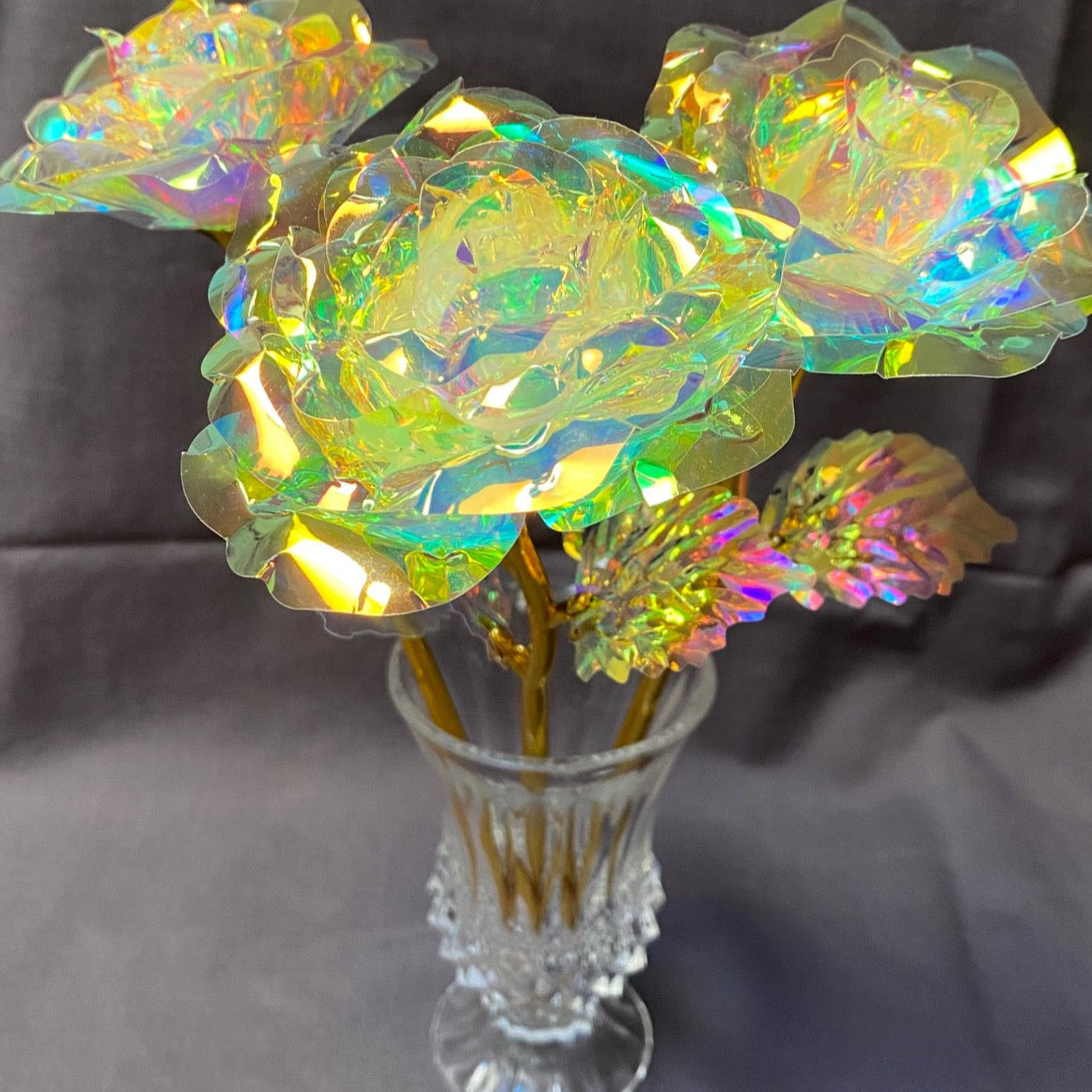 Clear Iridescent Forever Rose *Single Rose*