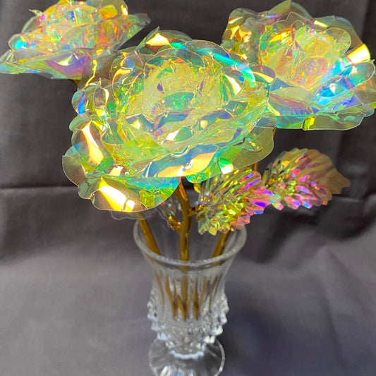 Clear Iridescent Forever Rose *Single Rose*