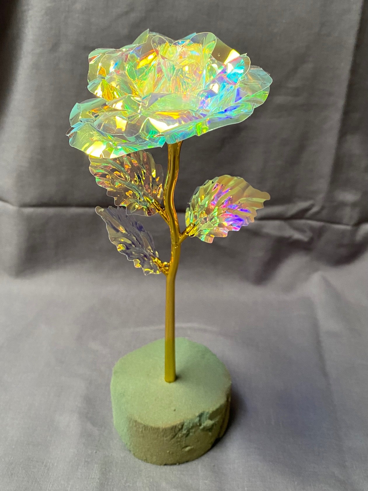 Clear Iridescent Forever Rose *Single Rose*