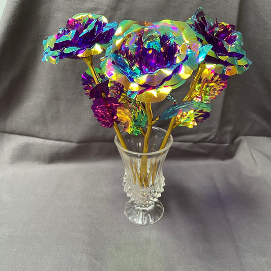 Purple Iridescent Forever Rose *Single Rose*