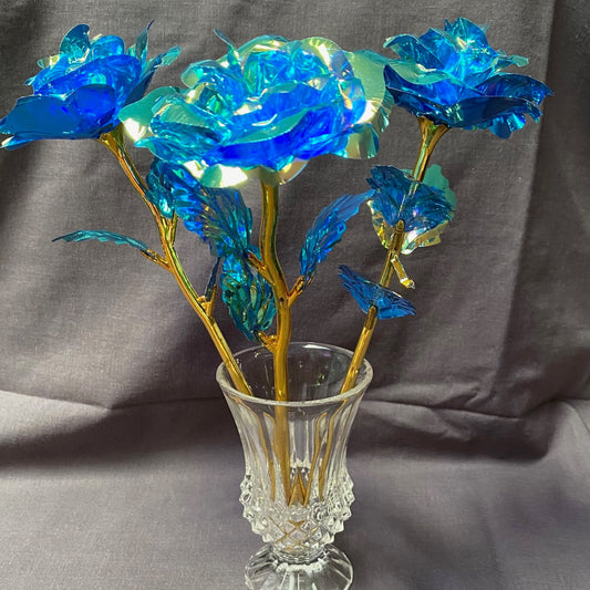 Blue Iridescent Forever Rose *Single Rose*