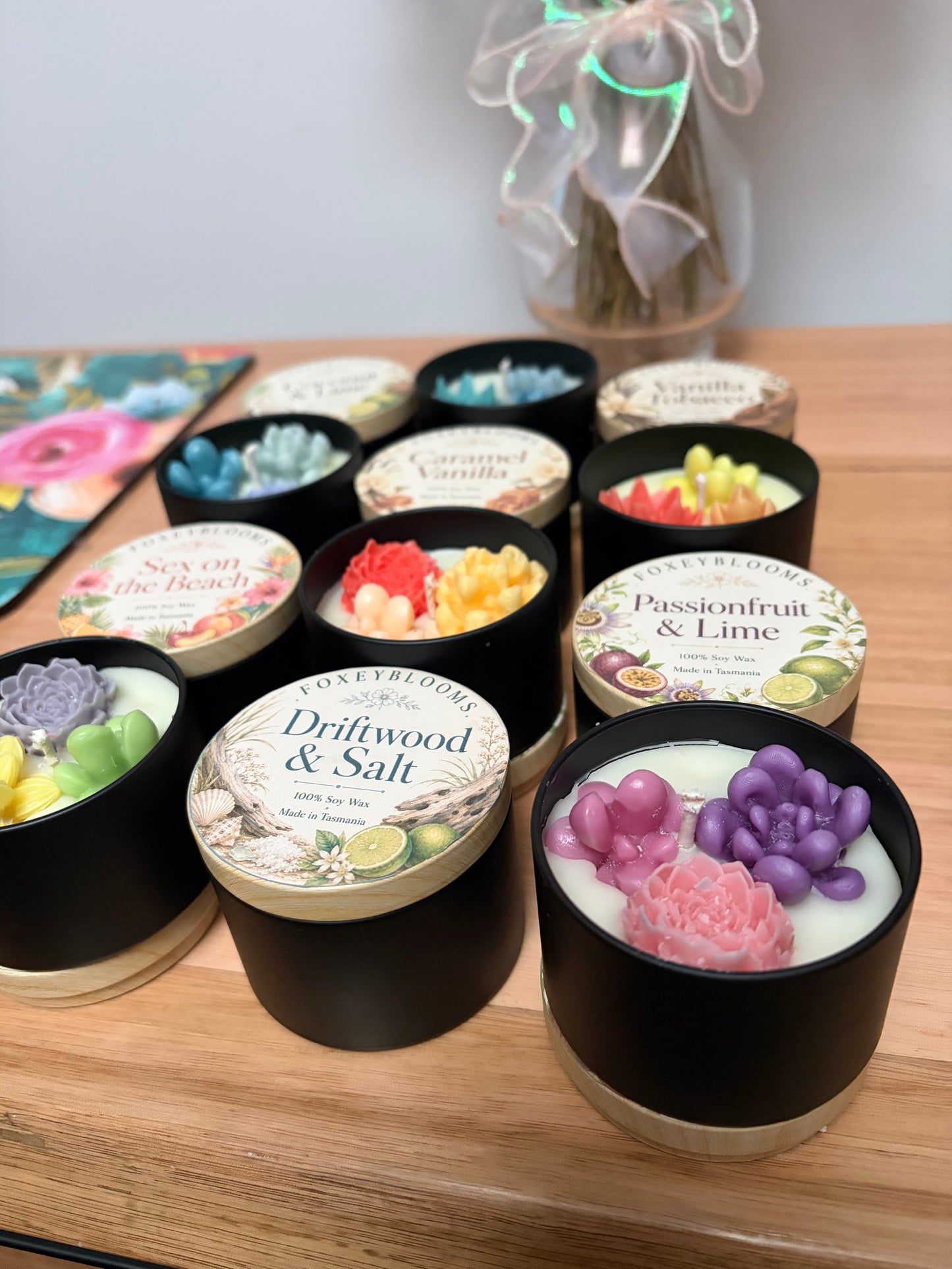 Small Succulent Candles