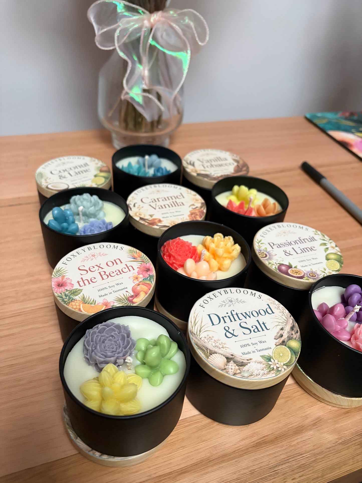 Small Succulent Candles