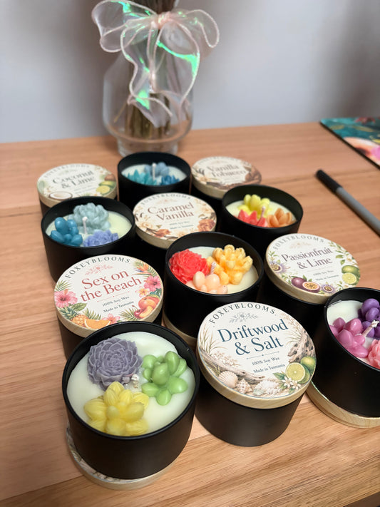 Small Succulent Candles