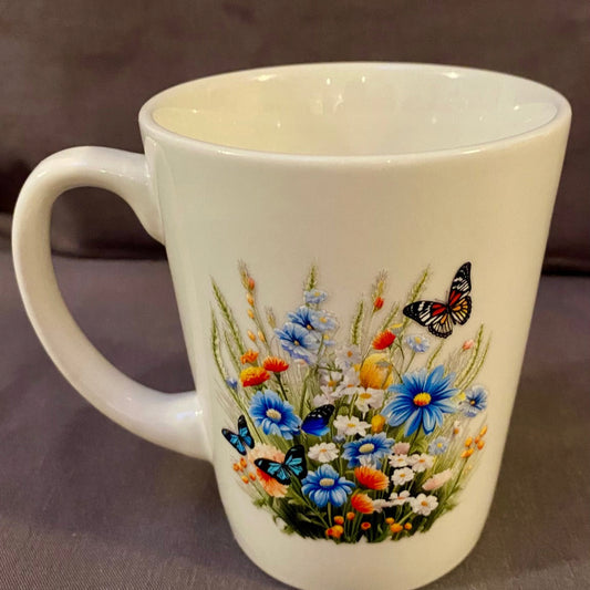 White Wildflower Mug